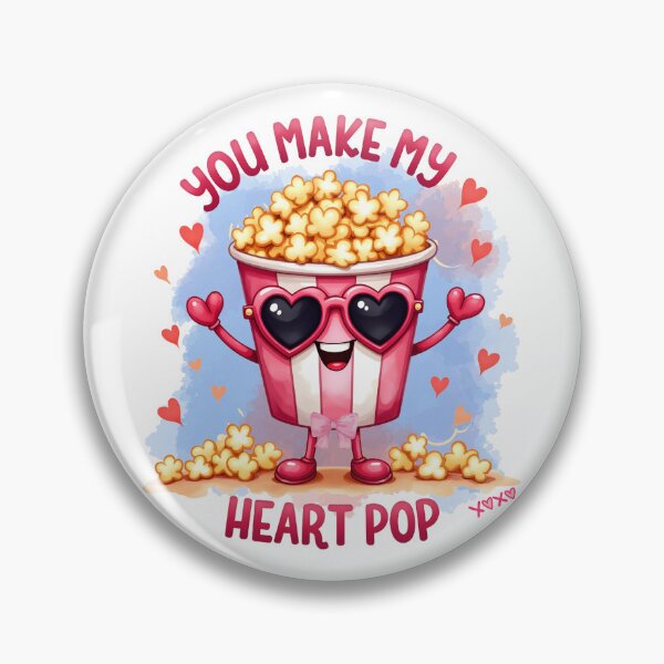 Item preview,  Cute Valentine’s Popcorn Heart Pun Design designed and sold by LOLThreads.