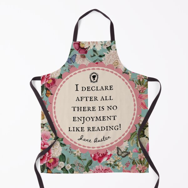 Item preview, Jane Austen Quote, I Declare After All There is No Enjoyment Like Reading, Vintage Floral designed and sold by CultandObscure.