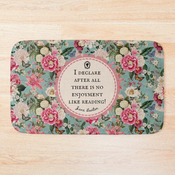 Item preview, Jane Austen Quote, I Declare After All There is No Enjoyment Like Reading, Vintage Floral designed and sold by CultandObscure.