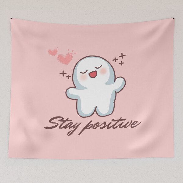 Item preview, Stay Positive in Tough Times – Motivational Typography Design designed and sold by Basma Store.