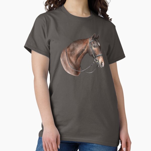 Aperçu de l'œuvre Tête de cheval bai dans une bride créée et vendue par AnnaHlushkoArt.