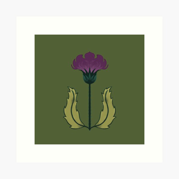 Item preview, Stylized thistle flower designed and sold by GrackleGlade.