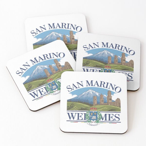 Item preview, San Marino Welcomes Flag Map Titano, Palazzo Pubblico, Guaita designed and sold by AnimalsDH305.