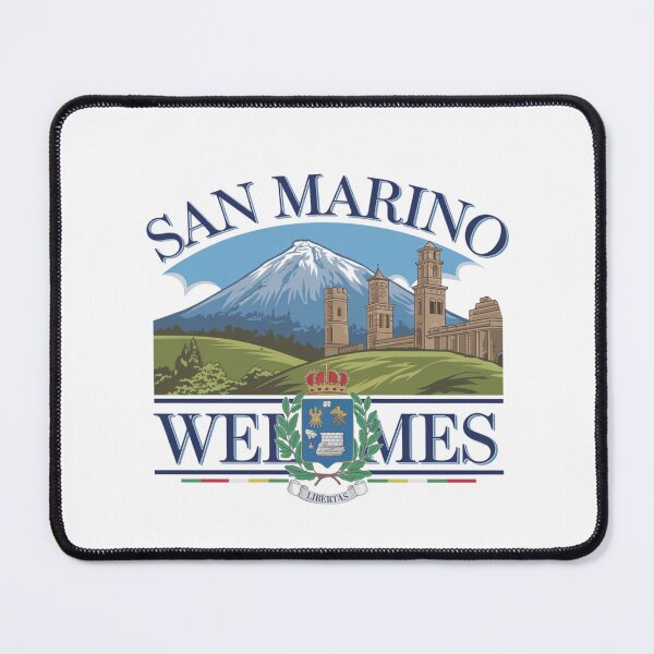 Item preview, San Marino Welcomes Flag Map Titano, Palazzo Pubblico, Guaita designed and sold by AnimalsDH305.