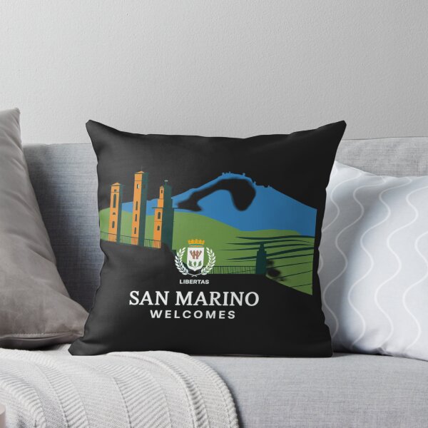 Item preview, San Marino Welcomes Flag Map Titano, Palazzo Pubblico, Guaita designed and sold by AnimalsDH305.