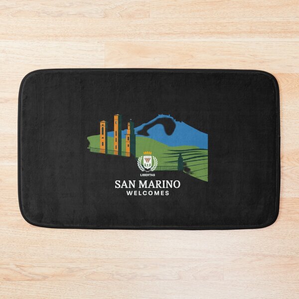 Item preview, San Marino Welcomes Flag Map Titano, Palazzo Pubblico, Guaita designed and sold by AnimalsDH305.