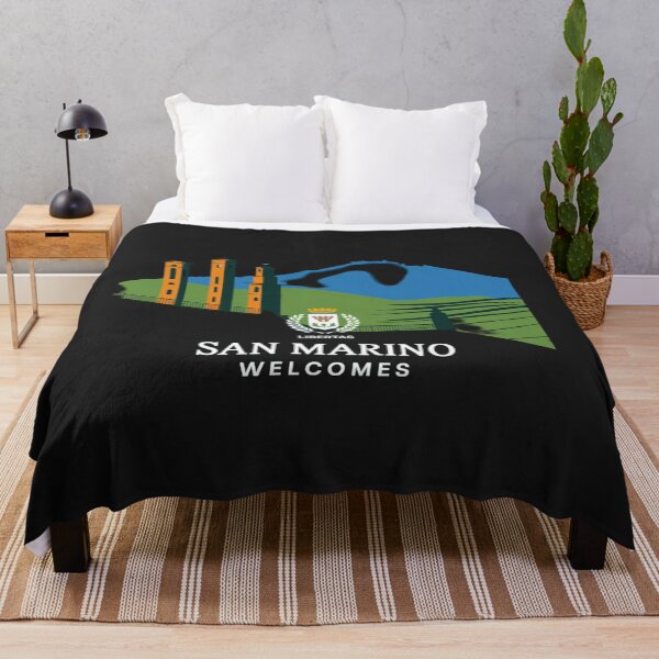 Item preview, San Marino Welcomes Flag Map Titano, Palazzo Pubblico, Guaita designed and sold by AnimalsDH305.