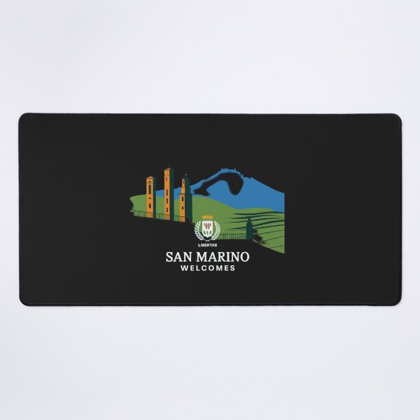 Item preview, San Marino Welcomes Flag Map Titano, Palazzo Pubblico, Guaita designed and sold by AnimalsDH305.