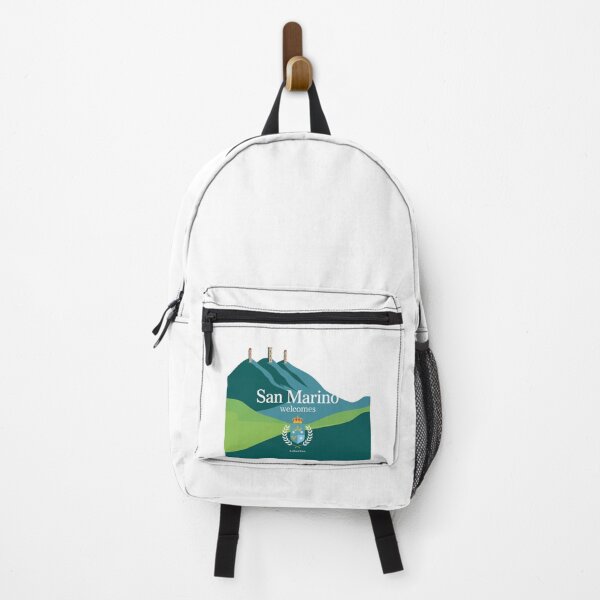 Item preview, San Marino Welcomes Flag Map Titano, Palazzo Pubblico, Guaita designed and sold by AnimalsDH305.