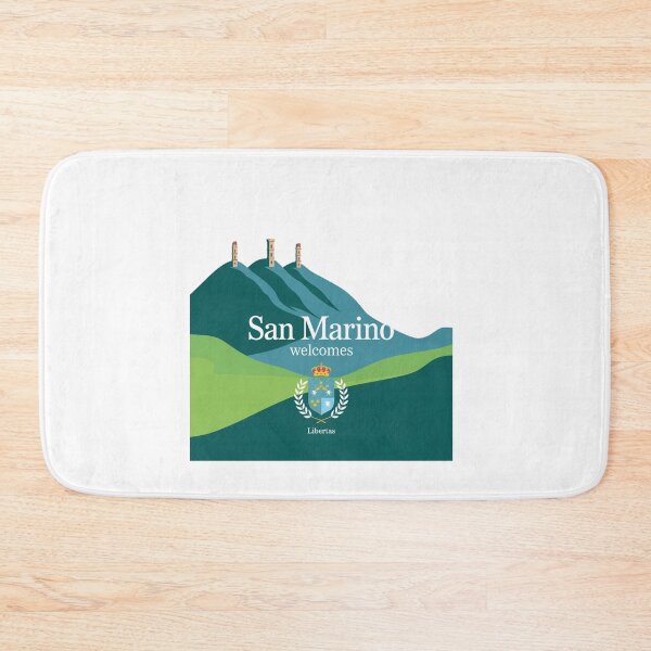 Item preview, San Marino Welcomes Flag Map Titano, Palazzo Pubblico, Guaita designed and sold by AnimalsDH305.
