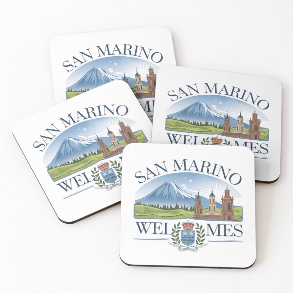 Item preview, San Marino Welcomes Flag Map Titano, Palazzo Pubblico, Guaita designed and sold by AnimalsDH305.