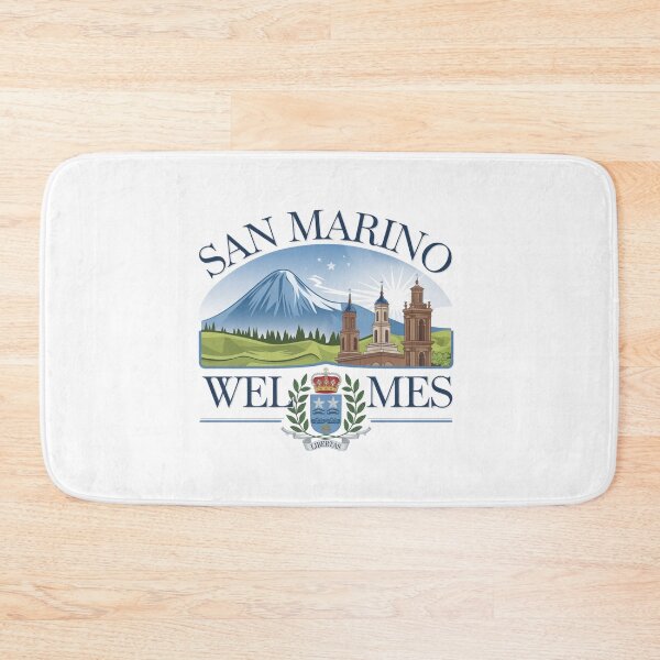 Item preview, San Marino Welcomes Flag Map Titano, Palazzo Pubblico, Guaita designed and sold by AnimalsDH305.