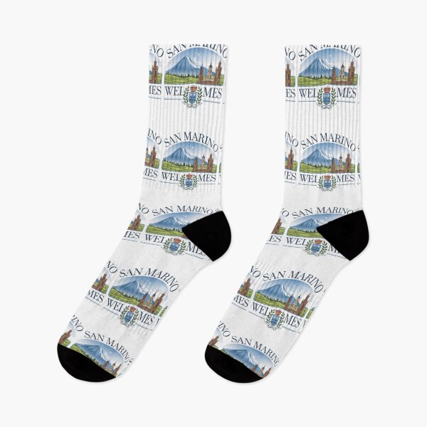 Item preview, San Marino Welcomes Flag Map Titano, Palazzo Pubblico, Guaita designed and sold by AnimalsDH305.