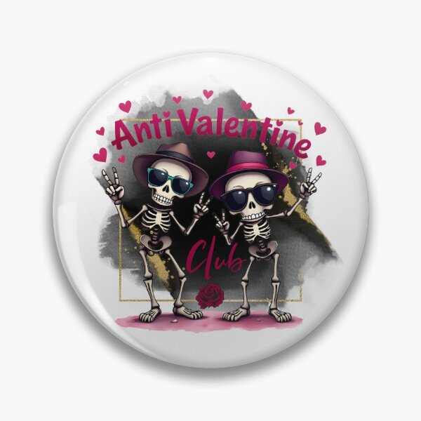 Aperçu de l'œuvre Conception de fête cool avec squelette anti-Valentin créée et vendue par LOLThreads.