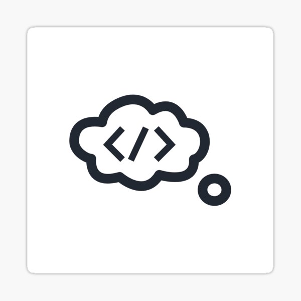 humans of code logo (black on white) Sticker