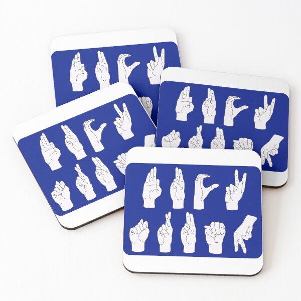 Item preview, Blue ASL American Sign Language Fuck Trump designed and sold by Metro Bionic.