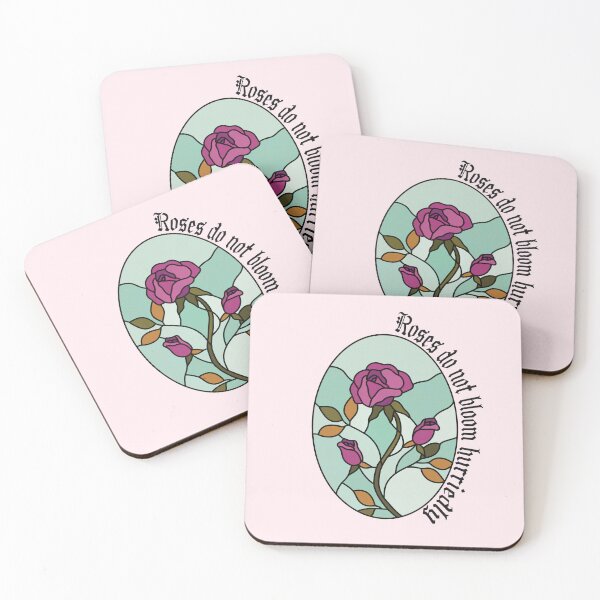 Item preview, Stained Glass Roses Inspirational Quote designed and sold by Skull Fern.