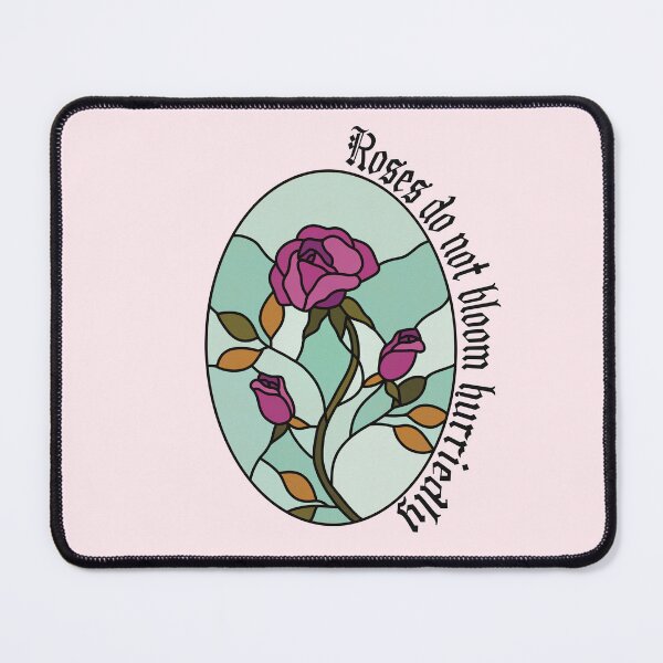 Item preview, Stained Glass Roses Inspirational Quote designed and sold by Skull Fern.