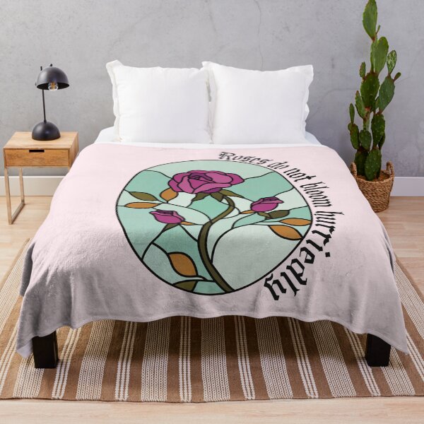 Item preview, Stained Glass Roses Inspirational Quote designed and sold by Skull Fern.