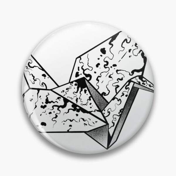 Item preview, Origami crane suminagashi designed and sold by 7Delamancha.