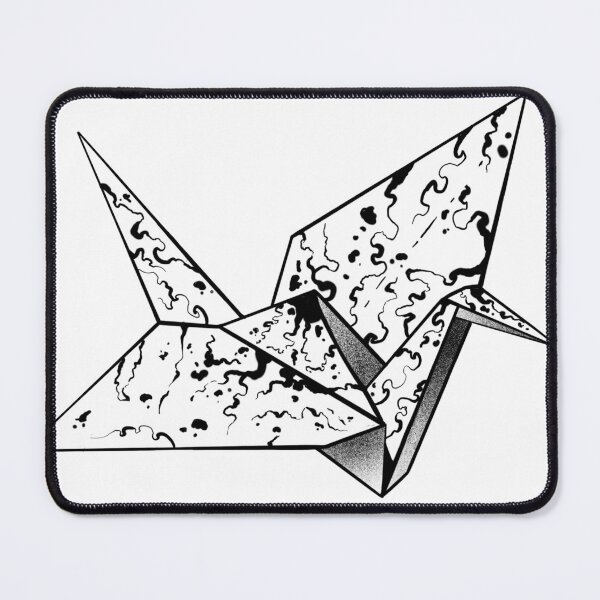 Item preview, Origami crane suminagashi designed and sold by 7Delamancha.