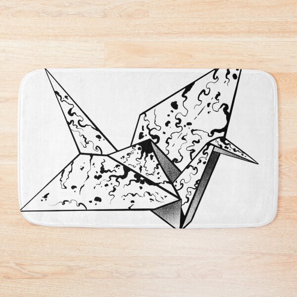 Item preview, Origami crane suminagashi designed and sold by 7Delamancha.