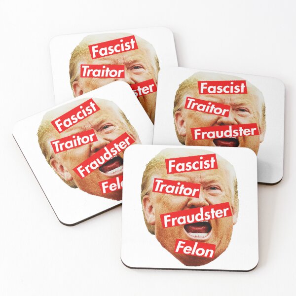 Item preview, Trump - Fascist, Traitor, Fraudster, Felon 2.0 designed and sold by Thelittlelord.