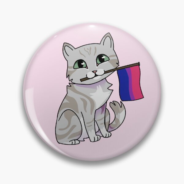 Item preview, Bisexual Pride Gray Cat designed and sold by saltjart.
