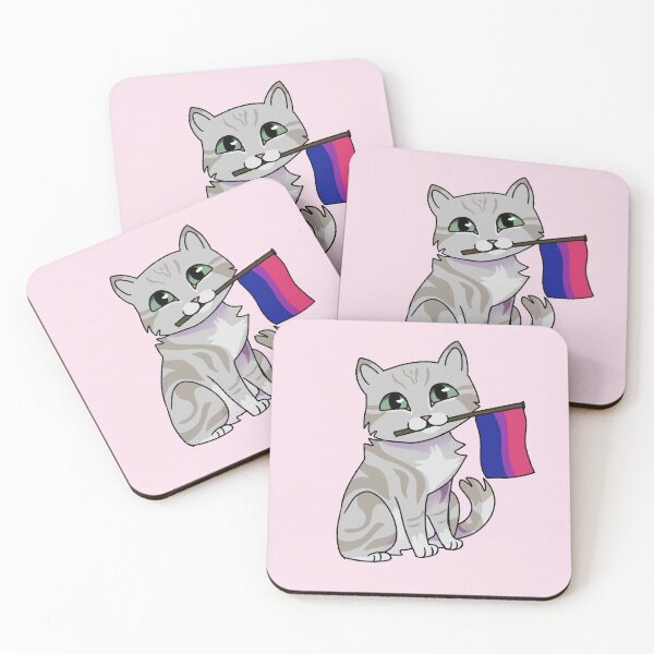 Item preview, Bisexual Pride Gray Cat designed and sold by saltjart.