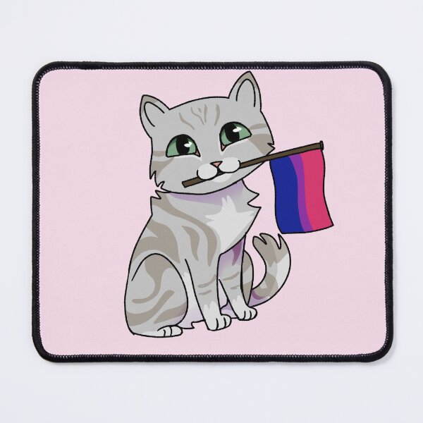 Item preview, Bisexual Pride Gray Cat designed and sold by saltjart.