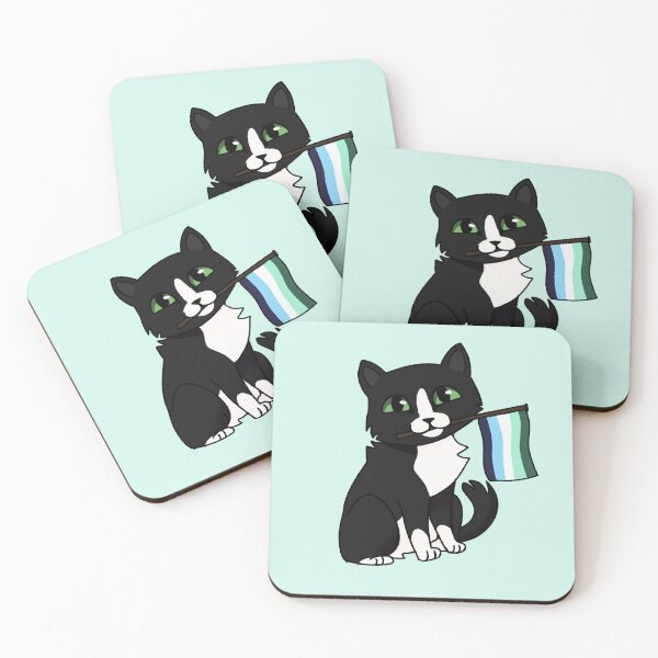 Item preview, Gay Pride Tuxedo Cat designed and sold by saltjart.