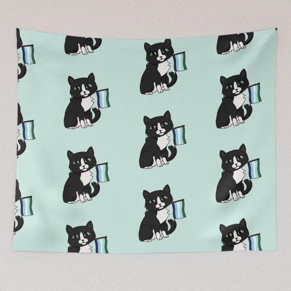 Item preview, Gay Pride Tuxedo Cat designed and sold by saltjart.