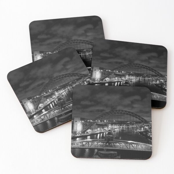 Item preview, The Tyne Bridges at Night - Monochrome designed and sold by Violaman.