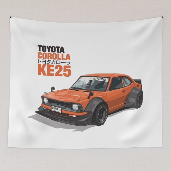 Item preview, Vintage Classic Car Toyota Corolla KE25 designed and sold by PrintCarClub.