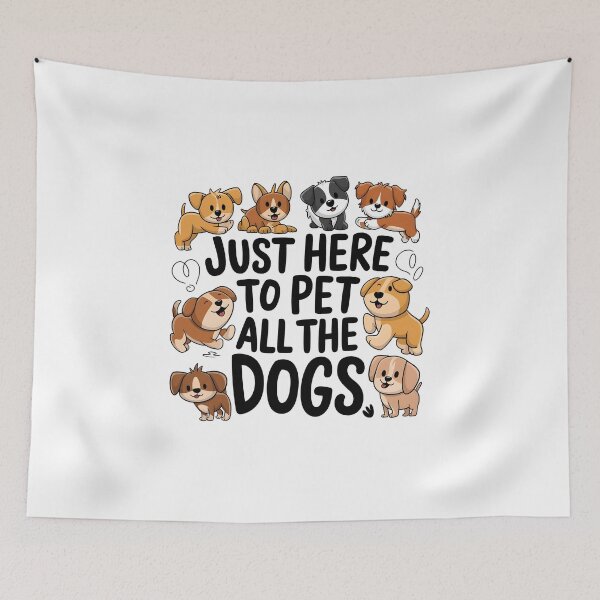 Item preview, Sólo aquí para acariciar a todos los perros Ilustraciones designed and sold by Hooodify.