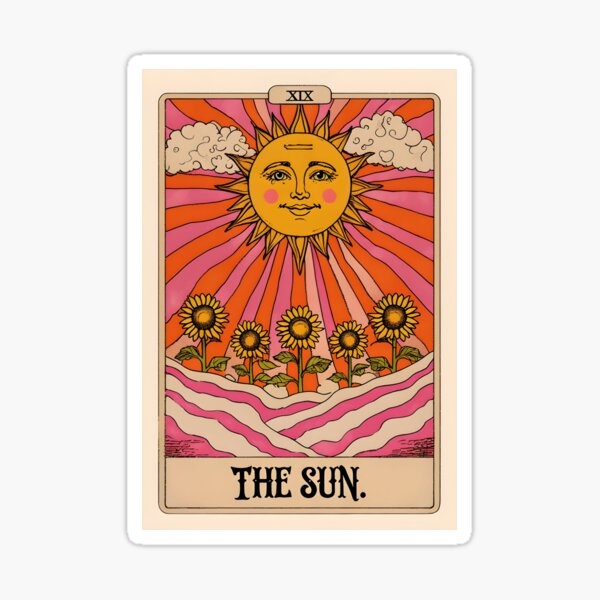 Vista previa del artículo con la obra «The Sun Tarot Card», diseñado y vendido por Willowdoodlesuk.