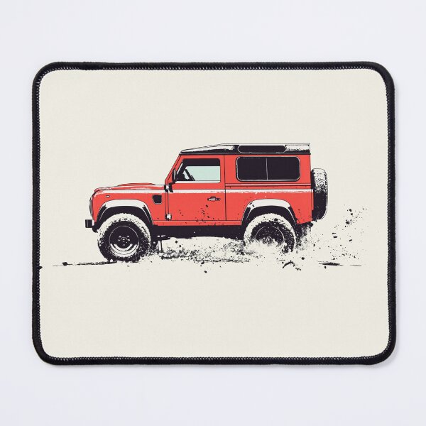 Item preview, Red D90 Vintage 4x4 Side View designed and sold by blackdogshop.
