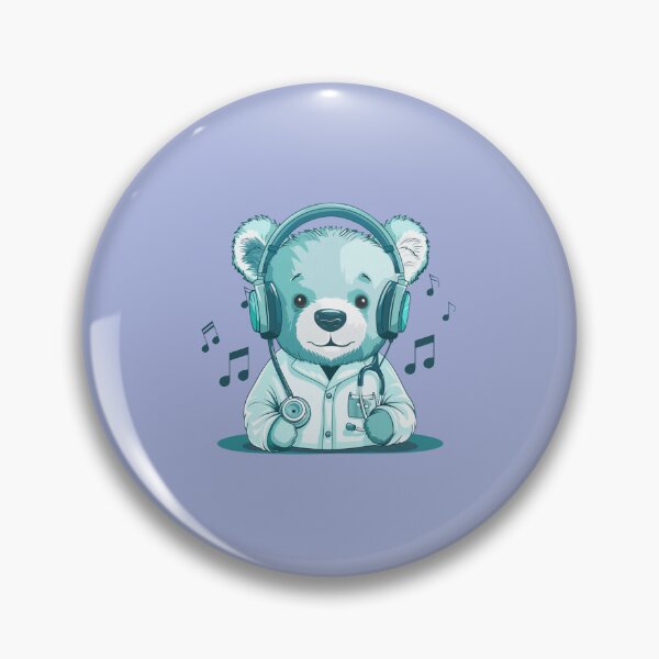 Item preview, Melodic Healing: Hospital Playlist Music Bear Doctor Sticker designed and sold by zax454.