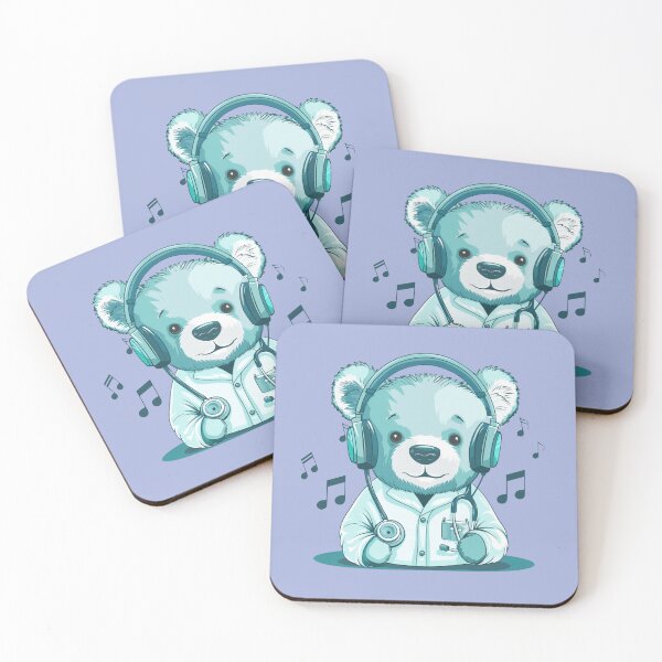 Item preview, Melodic Healing: Hospital Playlist Music Bear Doctor Sticker designed and sold by zax454.