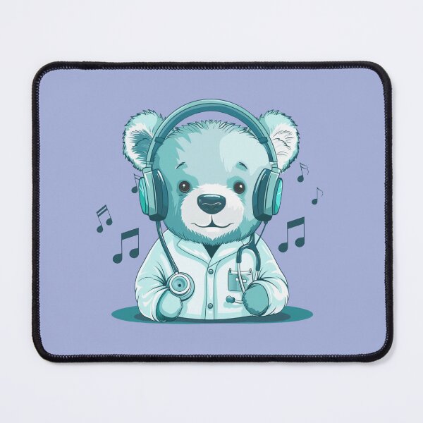 Item preview, Melodic Healing: Hospital Playlist Music Bear Doctor Sticker designed and sold by zax454.