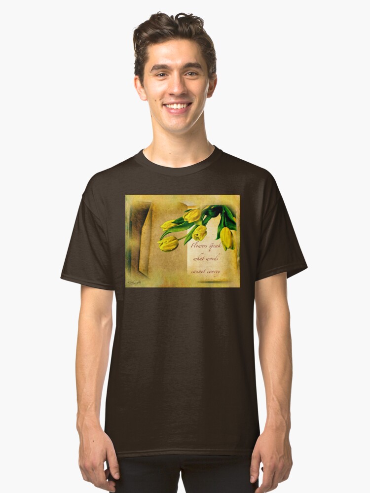 Alternate view of When Words Fail You - Send Flowers Classic T-Shirt