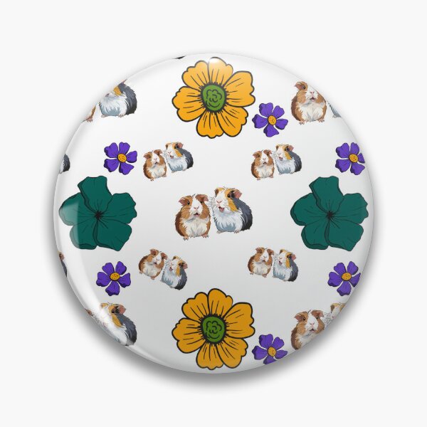 Item preview, Guinea pigs and flowers  designed and sold by SlothPrints.