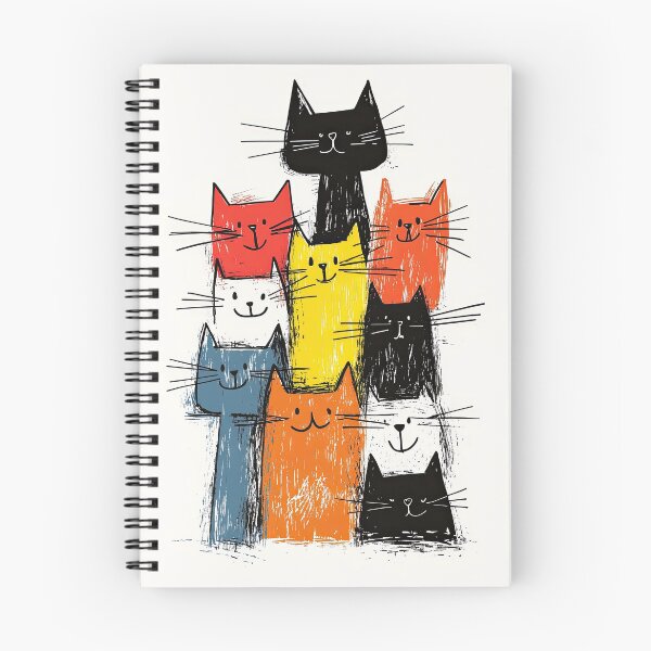 Item preview, Colorful Cat Illustrations Blending Vintage and Modern Aesthetics designed and sold by Piotrek0001.