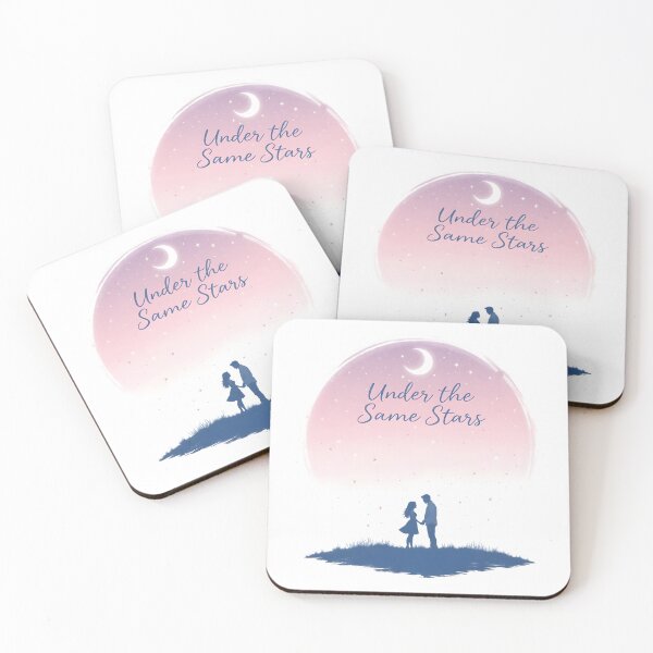 Item preview, Under the Starry Sky - Minimalist Pastel Valentine’s Day Couple Illustration designed and sold by AnnDesignStudio.