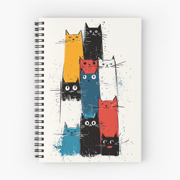 Item preview, Quirky Cat Designs Featuring Bold Expressive Color Fields designed and sold by Piotrek0001.