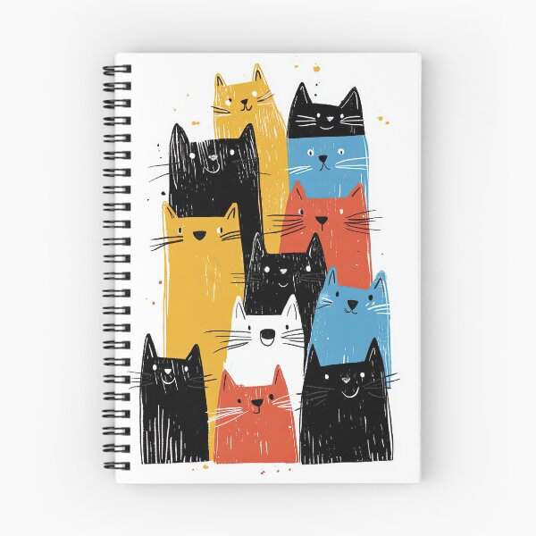 Item preview, Expressive Cat Sketches Paired With Bold Color Techniques designed and sold by Piotrek0001.