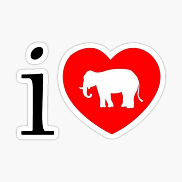 Item preview, I Love Elephants designed and sold by S-C-K Designs & Artwork.
