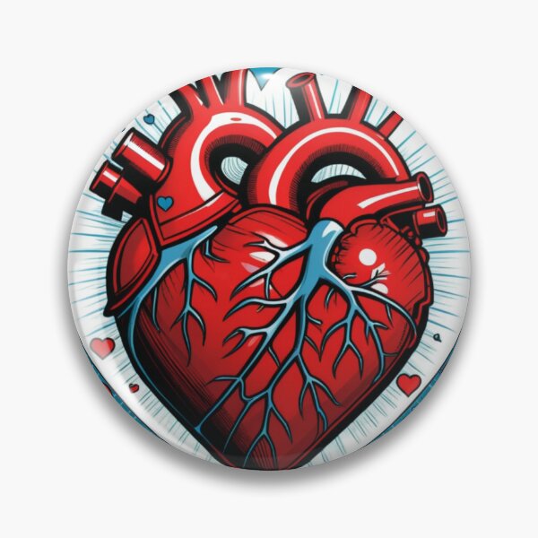 Item preview, Anatomical Heart of Love – Bold Romantic and Gothic Heartbeat Art. Valentine's Day designed and sold by CraftMuse19.