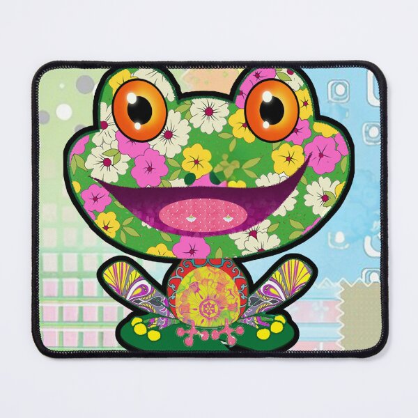 Item preview, Floral Frog Art Print - Vibrant and Playful Frog Illustration for Home Decor designed and sold by Psycho-Crazy.