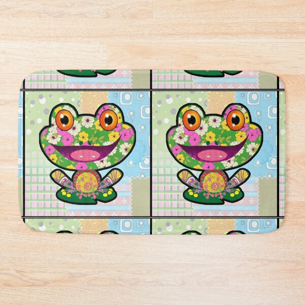 Item preview, Floral Frog Art Print - Vibrant and Playful Frog Illustration for Home Decor designed and sold by Psycho-Crazy.